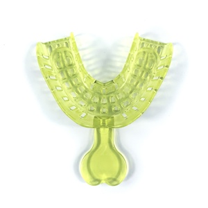 dental disposable colorful crystal impression trays with wide handles