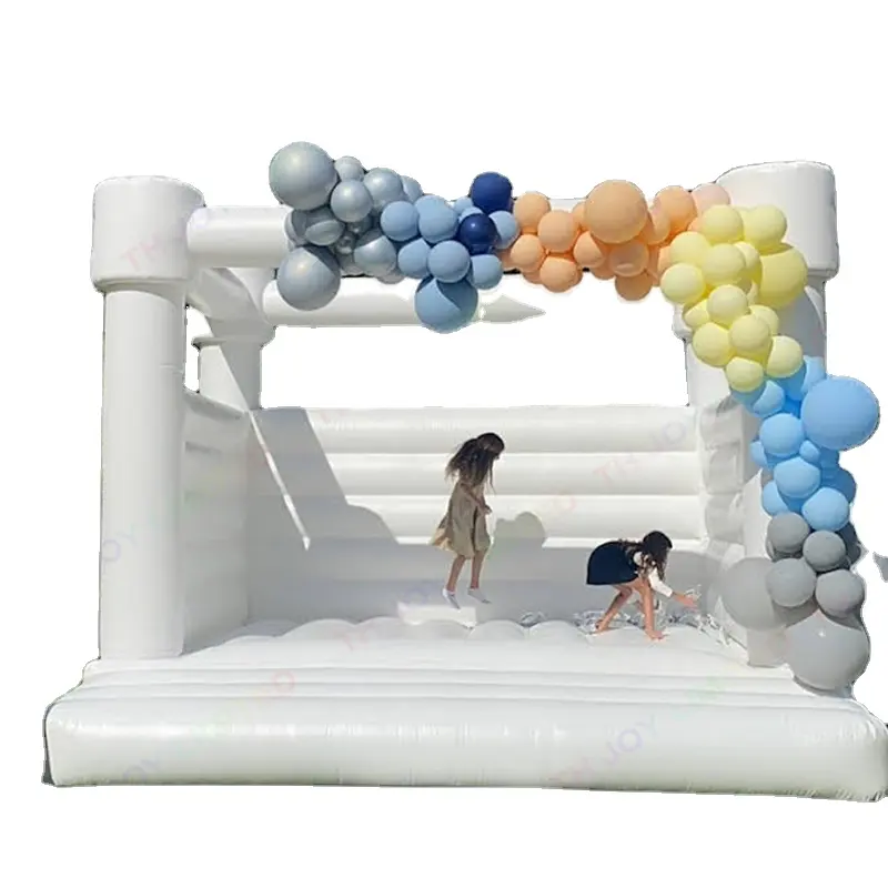 free air shipping 15ftx15ft Factory Price White bounce house Jumping Castle Wedding Inflatable bouncy castle