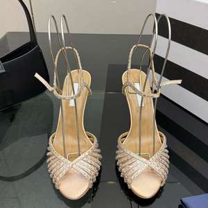 Zapatos de Tacón de Cuero para Mujer Babylone, 3.<span class=keywords><strong>5</strong></span> Pulgadas, Negros, Sandalias de Fiesta, Correa Ajustable en el Tobillo, Diseño Metálico, Cómodos y Fáciles de Poner - Product Image 6