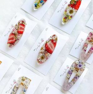 Pince à <span class=keywords><strong>cheveux</strong></span> fleur sèche fraise pour femmes filles vraie fleur épingle à <span class=keywords><strong>cheveux</strong></span> coiffure en relief épingle à <span class=keywords><strong>cheveux</strong></span> - Product Image 4