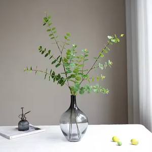 Vase de décoration moderne Vases à fleurs de table en verre gris clair Ballon Transparent Rond Grand <span class=keywords><strong>Ventre</strong></span> Grand Vase en verre pour déco - Product Image 6