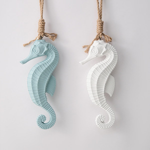 Décoration murale en forme de hippocampe, style méditerranéen, décoration en bois pour la maison, salon, chambre, entrée, art mural - Product Image 1