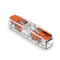 Wagos 221-2401 퀵 와이어 커넥터 60개 인라인 스플라이싱 커넥터 ABS 투명 4mm 2도체 화이트 구리 전원 32A