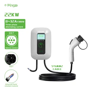 E-mingze 22KW 32A3相ACEV家庭用充電器GB/Tレベル2電気自動車EV充電器壁掛け式充電ステーション