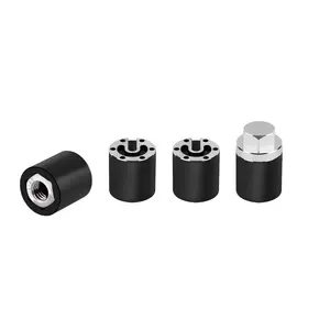 4 Cái Nhôm M6 Bánh Xe Nuts Chống Bụi Cho 1/6 RC Crawler Xe Axial SCX6 JLU Wrangler Phụ Tùng Nâng Cấp