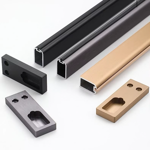 Aluminum Alloy Square Tube Wall Mount Non-Detachable Garment Hanger Base Holder with Flange - Product Image 1