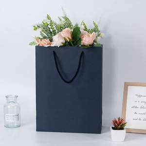 주문 로고 우수한 포장 상품 소매 쇼핑 손 부대를 위한 감색 큰 Kraft 호화스러운 선물 상자 - Product Image 6