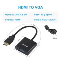Konverter HDMI ke VGA dengan Audio