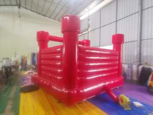 Château gonflable <span class=keywords><strong>rouge</strong></span> pour mariage et fête, 12 x 12 pieds, avec toboggan - Product Image 2