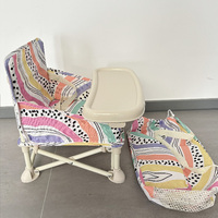 Mesa de bandeja extraíble portátil y ligera, asiento de bebé, sillas de playa plegables para Picnic, silla de comedor de alimentación para niños, silla de plástico