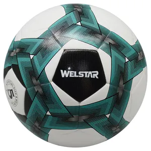 Balón de fútbol híbrido Welstar de calidad de entrenamiento 5 # tamaño 5 Material de PU embalaje desinflado de fútbol