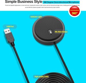 AI <strong>Automatic</strong> Clinic Medical Consultation Note Recording Mic USB Wired Omnidirectional Desktop Condenser Meeting Mike Microphone - Product Image 4