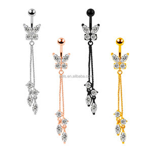 Long gland ventre anneau nouveau papillon <span class=keywords><strong>nombril</strong></span> bouton anneau mode bijoux <span class=keywords><strong>banane</strong></span> anneau femme mâle - Product Image 5