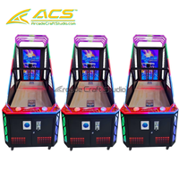 Arcade Craft Studio ACS-0280-S 2026 Nouvelle Machine de Jeu de Basket en Métal avec Moniteur, Lumières Clignotantes et Animation 3D – Version Anglaise