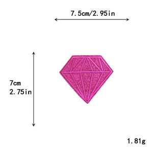 Patchs thermocollants en forme d'étoile et de diamant avec paillettes brillantes pour vêtements - Product Image 2