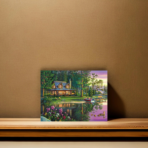 ديي 40x50 اللوحة على ضفاف النهر الماس جولة كاملة 5D مشهد الاكريليك اللوحة الماس لديكور المنزل - Product Image 4