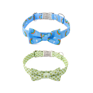 Verstelbare Nautische Matroos Patroon Lederen Kraag Verwijderbare Vlinderdas Afneembare Western Stijl Hond Halsbanden Voor Grote Honden Katten - Product Image 4