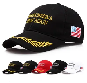 주문품 금 3D 자수 로고 6 패널 야구 모자, 자수 깃발을 가진 야구 모자 및 구부려진 빌
