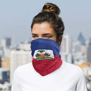 Unisex Haiti Bandeira Sun Scarf UV-Proof Quick-Dry Pescoço Gaiter Multifuncional Máscara Facial Bandana para o Carnaval de Verão - Product Image 6