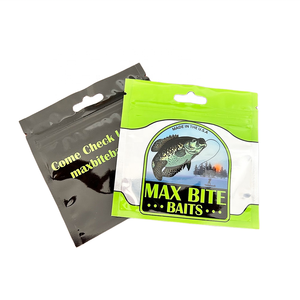 Individuell bedruckter niedriger MOQ digitaler Druck Fischhakenbeutel weich Kunststoff wiederverwendbar Reißverschluss Angeln Köder Wurm Verpackungsbeutel - Product Image 6