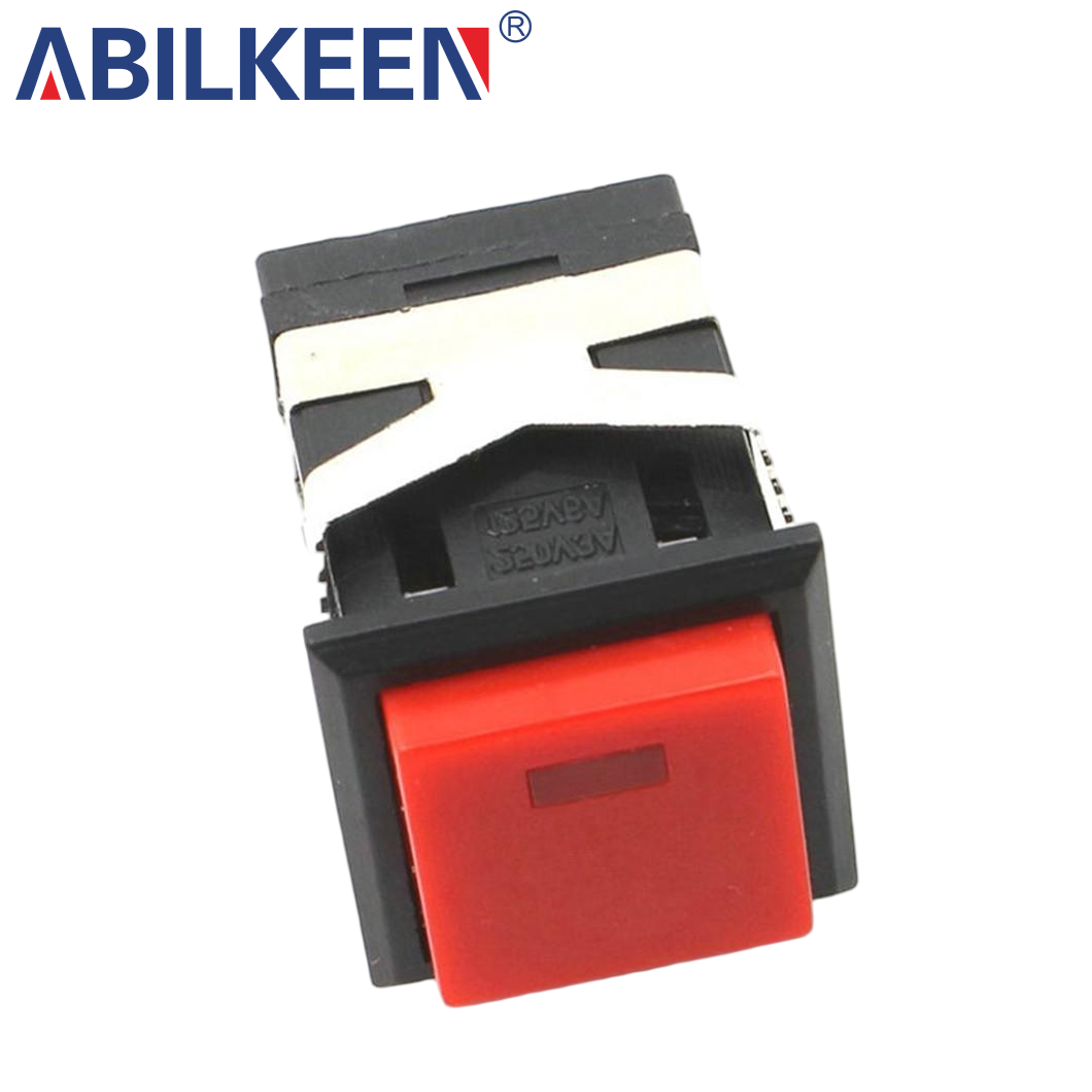 <strong>220V</strong> AC DPDT <strong>Push</strong> <strong>Button</strong> <strong>Switch</strong> LED Lamp 2 Position Maintained Metal Shell Industrial Power <strong>Switch</strong> for Equipment 6A/1A/3A Max