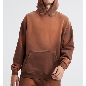 Sudadera con Capucha Vintage de Felpa Francesa 100% Algodón de Alta Calidad, Diseño Personalizado con Lavado Monkey, Sudadera con Capucha con Lavado Ácido Desgastado para Hombre, Otoño - Product Image 6