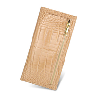 2024 nouveau motif Crocodile femmes porte-carte carte sac porte-monnaie femmes fermeture éclair plusieurs fentes pour cartes personnalisé entreprise LOGO