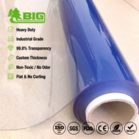 Feuille de plastique souple transparente en PVC Boligao, 2 mm, 0,05 mm, film PVC super transparent en rouleau