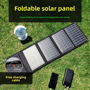 Panneau solaire monocristallin en silicium, chargeur de téléphone portable pliable portable d'extérieur à tension stabilisée, charge rapide - Product Image 4