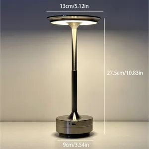 3 Color <strong>Table</strong> <strong>Lamp</strong> Restaurant Black Silver <strong>Touch</strong> Rechargeable Led Gold Usb <strong>Lamp</strong> Dimmable Portable Bedside Creative For Bar - Product Image 2