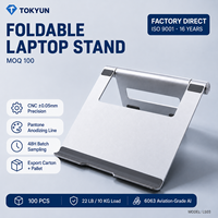 Nuevo Soporte Ajustable para Portátil de Aluminio, Plegable, Portátil, Multiángulo, Antideslizante, con Ventilación, Soporte para Notebook, OEM, ODM, Venta al Por Mayor
