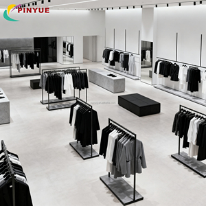 Tùy Chỉnh Thời Trang Bán <span class=keywords><strong>L</strong></span>ẻ Vải Cửa Hàng Hiển Thị Giá Kệ Cửa Hàng Quần Áo Thiết Kế Nội Thất Tùy Chỉnh Phụ Nữ Quần Áo Cửa Hàng Đồ Nội Thất - Product Image 4