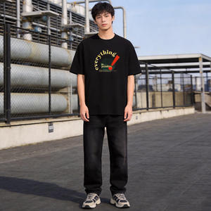 Camiseta Unisex Negra y Blanca 100% Algodón, Talla S, Transpirable, Diseño Simple, Estampada, Ropa Casual - Product Image 1