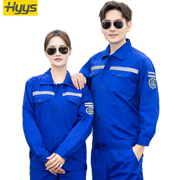 Customized Work Uniform Grey High-end Boutique High Visibility Work Overalls Summer Work Clothes