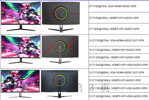 Nghề nghiệp hiển thị LED monitores Para PC Full HD Máy tính để bàn 32 inch cong 144Hz 165Hz 240Hz Máy tính chơi Game LCD màn hình - Product Image 4