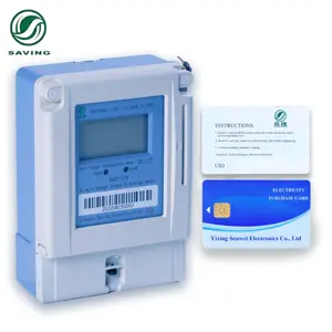 Jiangsu SAVING OEM/ODM Customized Power Quality Meter Single Phase Prepaid Electricity Meter With Ic Card For Home