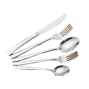 Sang trọng 4 cái thép không gỉ Flatware <span class=keywords><strong>Set</strong></span> thanh lịch Bạc-dao muỗng nĩa dao kéo cổ điển Bộ đồ ăn gương đánh bóng cho các bên - Product Image 4
