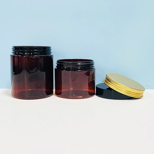 50ml 100ml 120ml 200ml 250ml 500ml Amber clear Black Pet <b>Plastic</b> Can Containers Storage <b>Jar</b> with Transparent Lid - Product Image 6
