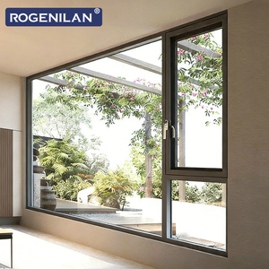 <span class=keywords><strong>Fenêtre</strong></span> à battant triple vitrage insonorisée de <span class=keywords><strong>style</strong></span> américain Rogenilan, fenêtres en aluminium à rupture de pont thermique pour l'extérieur - Product Image 6