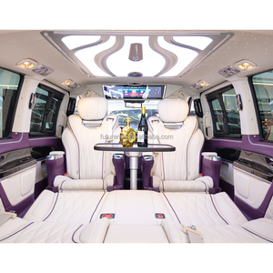 <span class=keywords><strong>Mercedes</strong></span> <span class=keywords><strong>Vito</strong></span> VIP: Conversión Completa, Asientos de Cuero Blanco y Morado, Asiento de Capitán, Tapicería de Diamantes, Sillón Reclinable Starlight, Mesa - Product Image 4