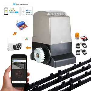 Wifi Controller Residential Gear Rack Ac Powered Sliding Gate Motor Remote Opener Gates Up To 1000Kg In Weight