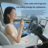 Cable de Carga Universal Rápido 4 en 1 de 240 W, CarPlay Carlife, Diseño de Resorte Retráctil, Cable de Datos y Carga USB-C/USB-A/Tipo C