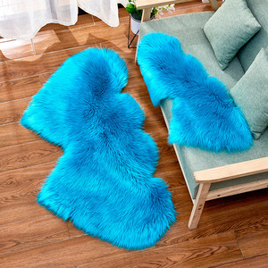 Tappeto a Doppio Cuore in Offerta, Tappeto Morbido e Soffice a Pelo Lungo, Tappeto di Lusso <span class=keywords><strong>per</strong></span> Arredamento Casa, Tappeto Shaggy <span class=keywords><strong>per</strong></span> Soggiorno - Product Image 1