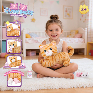 <span class=keywords><strong>Peluche</strong></span> chat réaliste super douce personnalisable ODM, unisexe, rembourrée en coton PP, jouet en <span class=keywords><strong>peluche</strong></span> pour anniversaire et soulagement du stress - Product Image 1