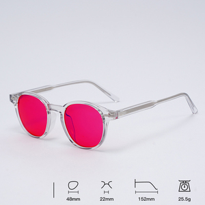 Vente en gros de lunettes de jeu pour <span class=keywords><strong>ordinateur</strong></span> à monture ronde TR90 pour hommes et femmes, lunettes <span class=keywords><strong>anti</strong></span>-lumière bleue à 99% avec verres teintés en rouge - Product Image 5