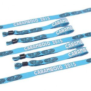 Pulseras Personalizadas Reutilizables, Impresión por Transferencia Térmica, Pulseras de Tela Tejida, Pulseras Promocionales de Tela para Festivales - Product Image 1