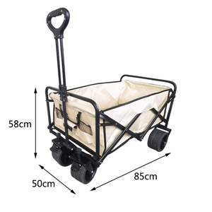 야외 정원 카트 유니버설 휠 조절 가능한 핸들 여행 캠핑 옷장 - Product Image 2