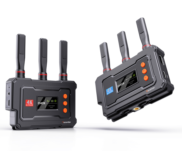 NKIWI 4K HDTV 450M Professional Wireless Video Transmitter & Receiver for Outdoor Shooting and Live Streaming Events