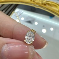 Regalos de Boda, Joyería de Diamantes para Mujer, Oro Amarillo de 18K, Anillo de Compromiso con Diamante Cultivado en Laboratorio, Corte Ovalado de 1ct, Certificado IGI