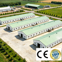 Kit de construction modulaire pour poulailler automatique en structure acier écologique et durable avec cages en batterie pour poules pondeuses
